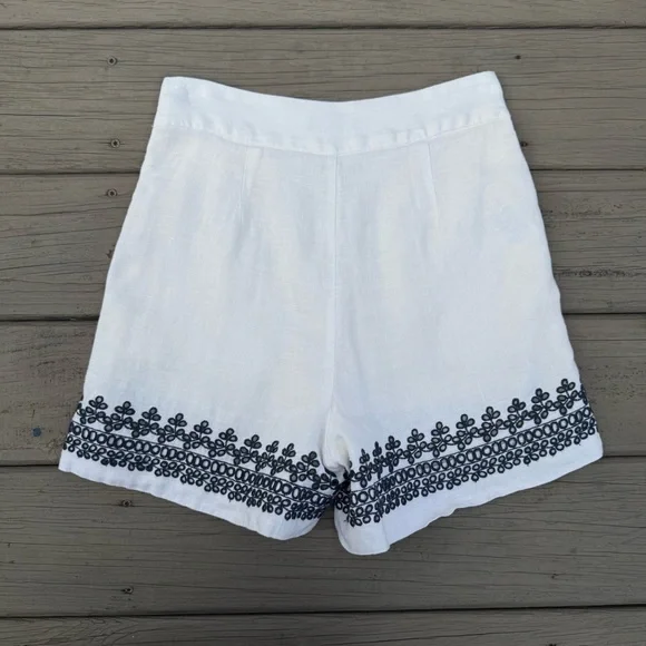 J. Crew Embroidered-trim line shorts size 0 - Picture 6 of 11